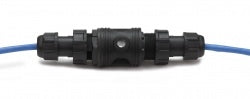 Platinum Tools 740C | In-Line Coupler, Cable Outside Diameter Maximum 1-1/8 in., RoHS Compliant, Polycarbonate, Black
