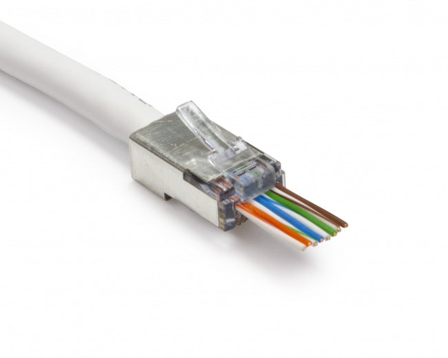 Platinum Tools Inc 100020 | Connector, Shielded, Cat5E & Cat6 With Internal Ground, 50 Pc