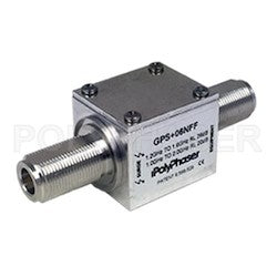 Polyphaser Transtector GPS+06NFF | Type N F/f Bulkhead Coaxial RF Surge Protector, 1.2 GHZ - 1.6 GHZ, 10W, IP67, 6 V M