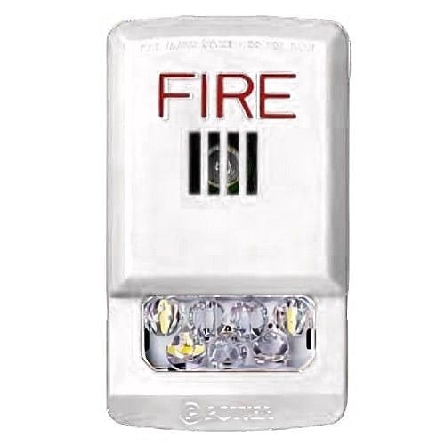 Potter Electric Signal PE-HSW | PE-HS Series LED Horn Strobe, Wall Mount, FIRE Label, White