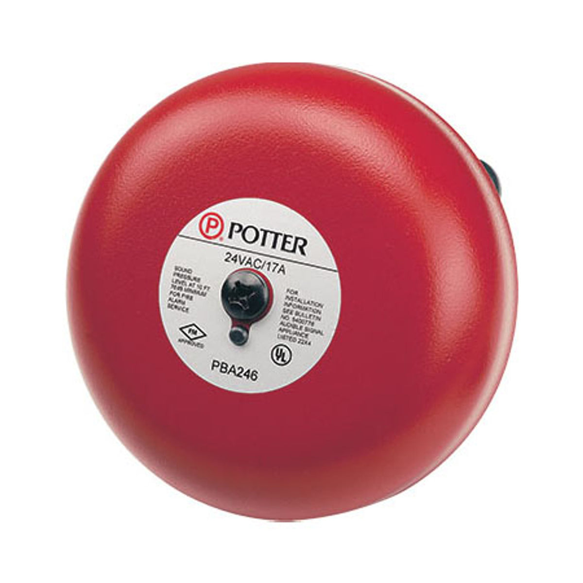 Potter Electric Signal - Usa 1700002 | Pba-12010-C: 120 Vac 10" Bell - Switch