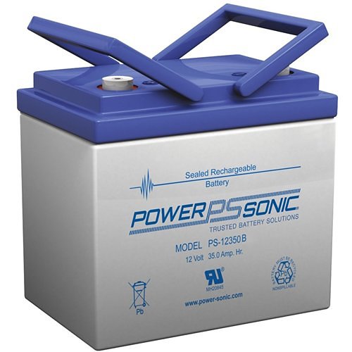 Powersonic 1203508402 | Power Sonic PS-12350 PS Series, 12V 35Ah General Purpose Rechargeable SLA Battery, T6 Terminals