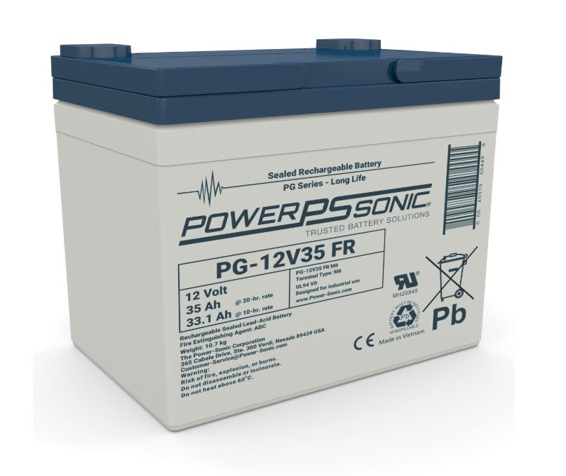 Powersonic 1203508419 | PG-12V35 M6 12V 35Ah (20HR) Long Life Battery