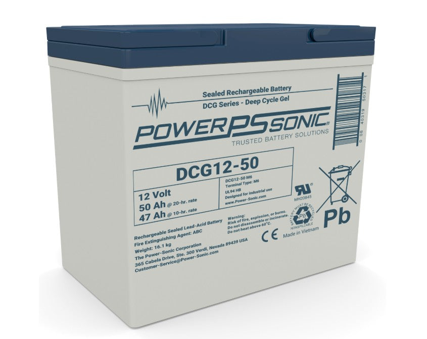 Powersonic 1205008405 | DCG12-50 12V 50Ah Gel Battery (B)
