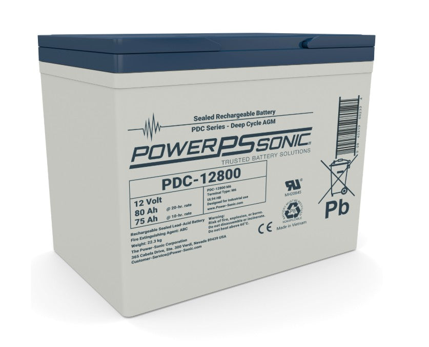 Powersonic 1208008406 | PDC-12800B 12V 80Ah Battery (B Terminals)