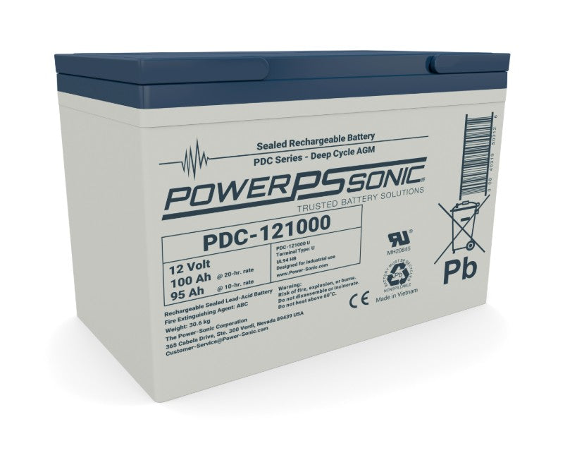 Powersonic 1210008406 | PDC-121000 12V 100Ah Battery (M6 Terminals)