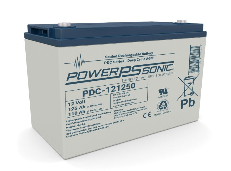 Powersonic 1212508406 | PDC-121250B 12V 125Ah Battery (B)