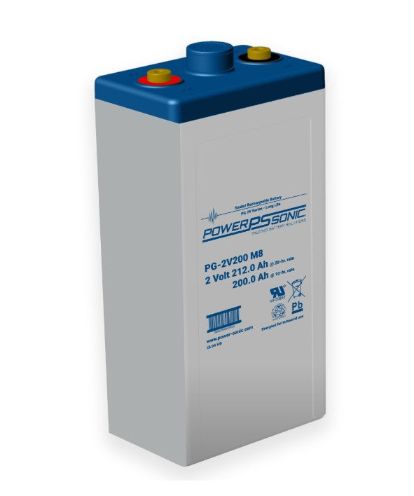 Powersonic 202008419 | PG-2V200 M8 2V 212Ah (20HR) Long Life Battery (HB Case)