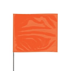 Presco Polymers 4521OG | Orange Glo Plain Marking Flag 4X5 21"