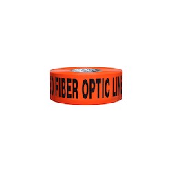 Presco Polymers B3104O51 | Orange 4Mil 3"X1000’ Non Detectable Caution Buried Fiber Optic Line Below