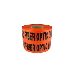 Presco Polymers B6104O51 | Orange 4Mil 6"X1000’ Non Detectable Caution Buried Fiber Optic Line Below