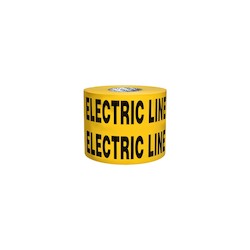 Presco Polymers B6104Y6 | Yellow 4Mil 6"X1000’ Caution Buried Electric Line Below