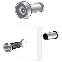 Pro-Lok EDV-120-C | Door Viewer, 190 Degree, 1/2" Diameter Barrel, Clear Lens, Solid Brass, Chrome Plated