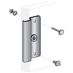 Pro-Lok ELP-300-AL | Door Latch Protector, 6-1/2" Length x 3-1/2" Width, Steel, Aluminum, For Out-Opening Narrow Stile/Store Front Door