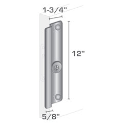 Pro-Lok ELP-310-DU | Door Latch Protector, 12" Length x 2-5/8" Width, Steel, Duronodic, For Out-Opening Narrow Stile/Store Front Door