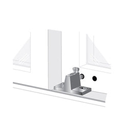 Pro-Lok EPL-101-W | Patio Door Lock, Top Knob, 1-1/2" x 2-1/4", White, For Inside and Outside Sliding Door