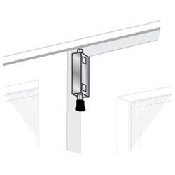 Pro-Lok EPL-108-W | Patio Door Lock, Large Rectangular, 6" x 1-1/8", White, With (2) Key, For Interior and Exterior Sliding Door