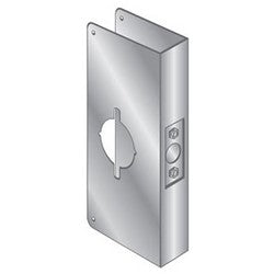 Pro-Lok EWP-541-S | Door Mount Wrap Plate Edge Guard, 5-1/2" Width x 4-3/4" Height, 1-3/4" Thickness Door, Stainless Steel, For Medeco and Mark Key-In Lever Wood/Metal Door