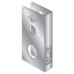 Pro-Lok EWP-661-S | Door Mount Wrap Plate Edge Guard, 9" Width x 5" Height, 1-3/4" Thickness Door, Stainless Steel, For Simplex and Kaba Mortise Lock