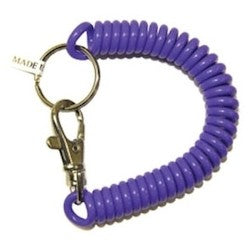 Pro-Lok K201 | Trigger Snap Coil Key Chain, Soft Rubber Coil, Nickel Plated Clip, 1 per Card