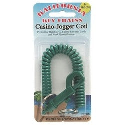 Pro-Lok K208 | Casino Jogger Coil Key Chain, 5-1/2 to 48" Stretch Length, Plastic Bolt Snap, 1 per Card