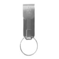 Pro-Lok K250-C | Belt Hook Key Chain, Slide-On, Nickel Plated Belt Key Holder, With 1" Split Key Ring, 12 each per Card