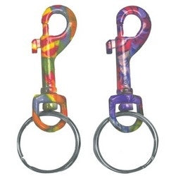 Pro-Lok K266 | Key Snap Clip, Tie-Dyed, Aluminum Tag, 360 Degree Rotating Swivel, 1 per Card