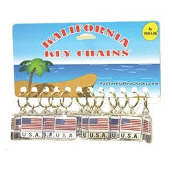 Pro-Lok K310-C | Flag Key Tag, USA, 1-1/2" Thickness, Acrylic, 12 each per Card