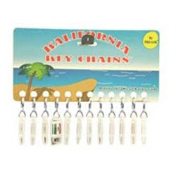 Pro-Lok K311-C | Flag Key Tag, Mexico, 1-1/2" Thickness, Acrylic, With 1.25" Split Key Ring, 12 each per Card