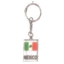 Pro-Lok K321 | Flag Key Tag, Mexico, 3/8" Thickness, Acrylic, With 1" Split Key Ring, 1 per Card