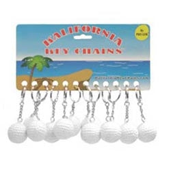Pro-Lok K383-C | Golf Ball Key Chain, With 1.25" Key Ring, 12 each per Card