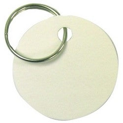 Pro-Lok K871 | Fiber Tag Key Chain, 1.25" Diameter, With Split Key Ring, 1 per Card