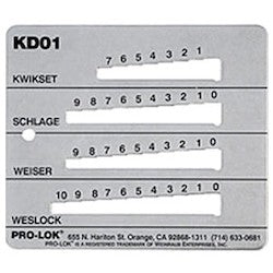 Pro-Lok KD01 | Key Decoder, Stainless Steel, For Kwikset, Schlage, Weiser and Weslock