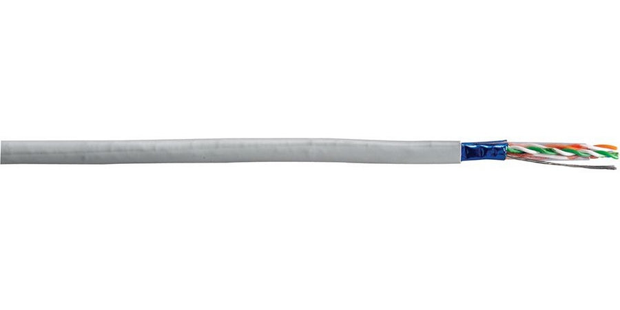Prysmian Group 2133496E | 24 AWG 4-Pair Solid Shielded Category 5e Riser (CMR) Cable, Blue
