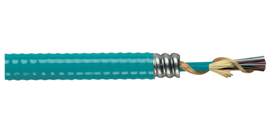 Prysmian Group BE0061PNU-ILPA | 6-Fiber, 50/125?µm, OM3, Tight-buffered, Plenum Indoor, Interlocking Armor