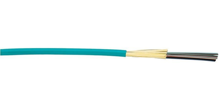 Prysmian Group BE0121PNU | Fiber Optic Cable, OM3 Fiber, Tight Buffered Cable, 12 Fiber, Armored No Armor, Aqua Jacket