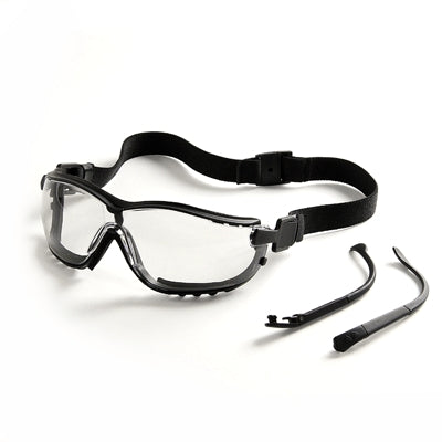 Pyramex Safety Products GB1810ST | V2G Eyewear Black Frame, Clear Anti-Fog and Hardcoat Lens