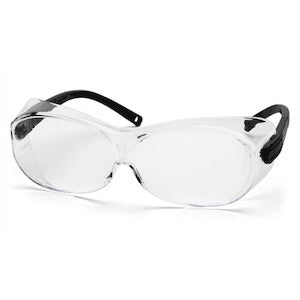 Pyramex Safety Products S7510SJ | OTS XL Safety Glasses, Black Frame, Clear Lens