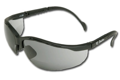 Pyramex Safety Products SB1820R20 | Venture II Readers Safety Glasses Black Frame, 2.0 Diopter Gray Lens