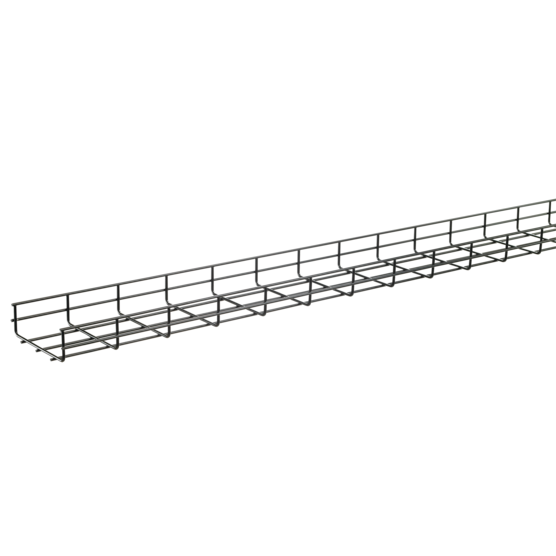 Hoffman QTP2X22BLK Quick Tray Pro Wire Mesh Cable Tray System, 2.00x22.00x120.00, Black, Steel