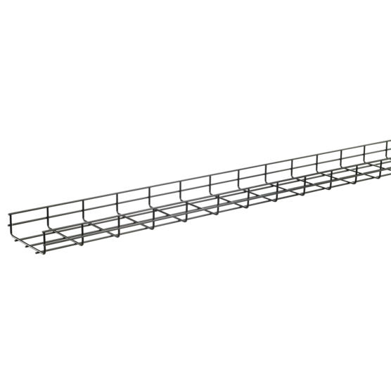 Hoffman QTP4X8BLK Quick Tray Pro Wire Mesh Cable Tray System, 4.00x8.00x120.00, Black, steel