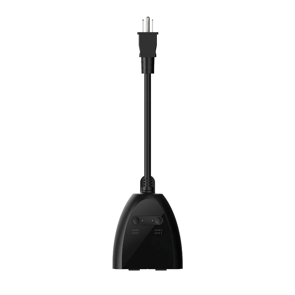 Qolsys Inc IQODP-PG | PowerG Outdoor Smart Plug Dimmer, Black, 120 VAC, 1800 W