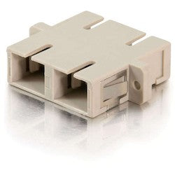 Quiktron 27098 | Fiber Optic Adapter, SC Female to SC Female Connector, Beige