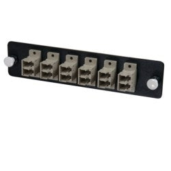 Quiktron 31115 | Q-Series LC Duplex Adapter Panel, 12-Strand MM, PB Insert, Beige