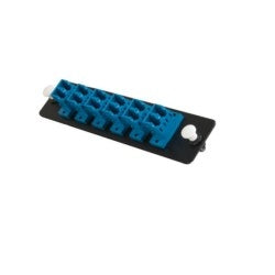 Quiktron 31124 | Q-SERIES 12-STRAND LC DUPLEX ZIRCONIA INSERT SM, BLUE LC ADAPTER PANEL