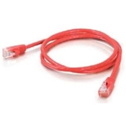 Quiktron 570-130-001 | Value Series Cat 5e Booted Patch Cord, 1 ft., Red