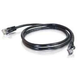 Quiktron 570-135-001 | Value Series Cat 5e Booted Patch Cord, 1 ft., Black