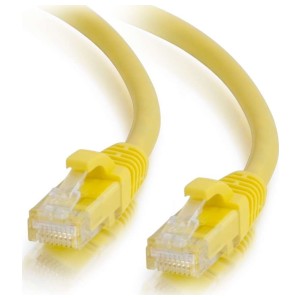 Quiktron 576-A15-003 | Value Series Cat 6A, 26 AWG U/UTP, Stranded, Snagless, RJ-45 to RJ-45, Ethernet Network Patch Cable 3 ft., Yellow