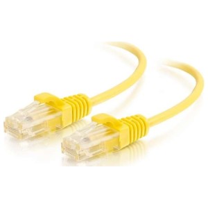 Quiktron 576-RD15-003 | Value Series Snagless Ethernet Network Patch Cord, Booted, Cat 6, 28 AWG, 3 ft., Yellow