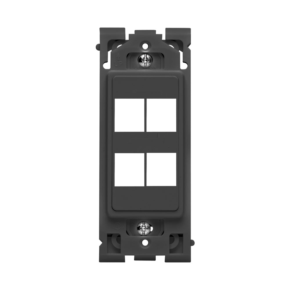 Leviton RE640-OB6 | 6-Port Renu Insert, Onyx Black